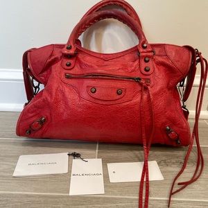 Authentic Balenciaga motocross city bag